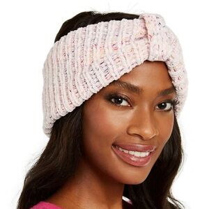 INC International Concepts Space-Dyed Chenille Bow Headwrap in Pale Pink